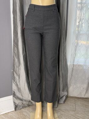Hilary Radley Women’s Classic Gray Dress Pants Sz M Built-in Tummy Control Panel